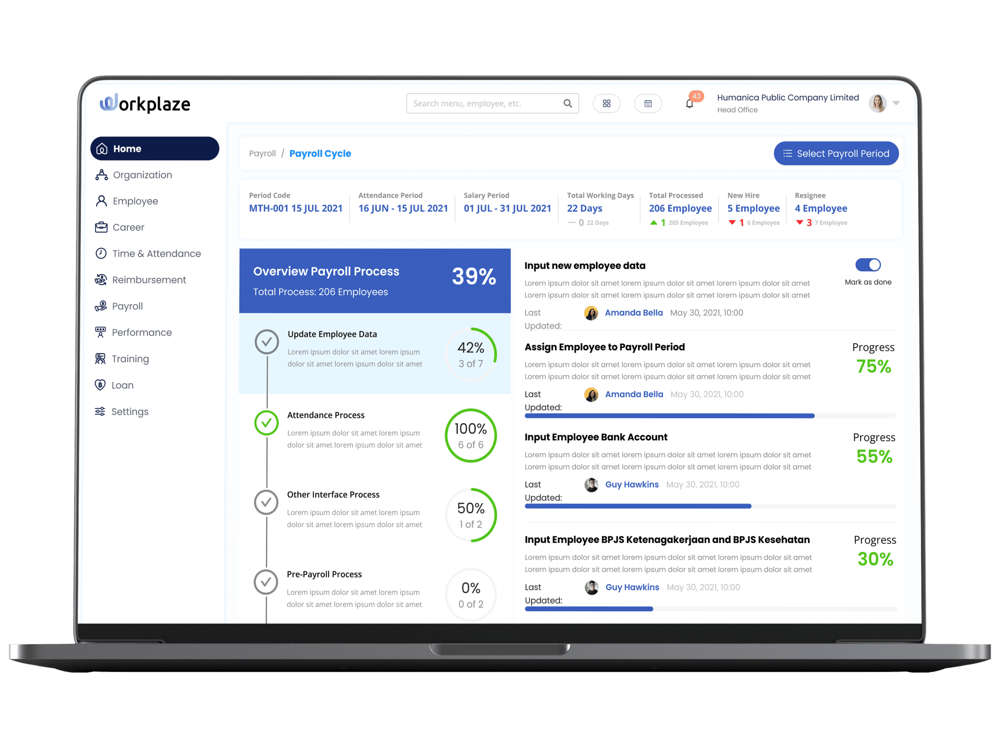 UI/UX | Workplaze | Humanica