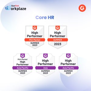 SunFish Workplaze's Core HR Badges from G2