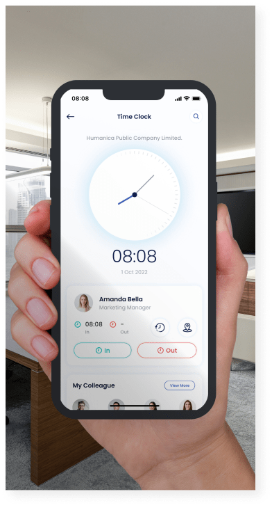 Time Attendance module on Workplaze Mobile.