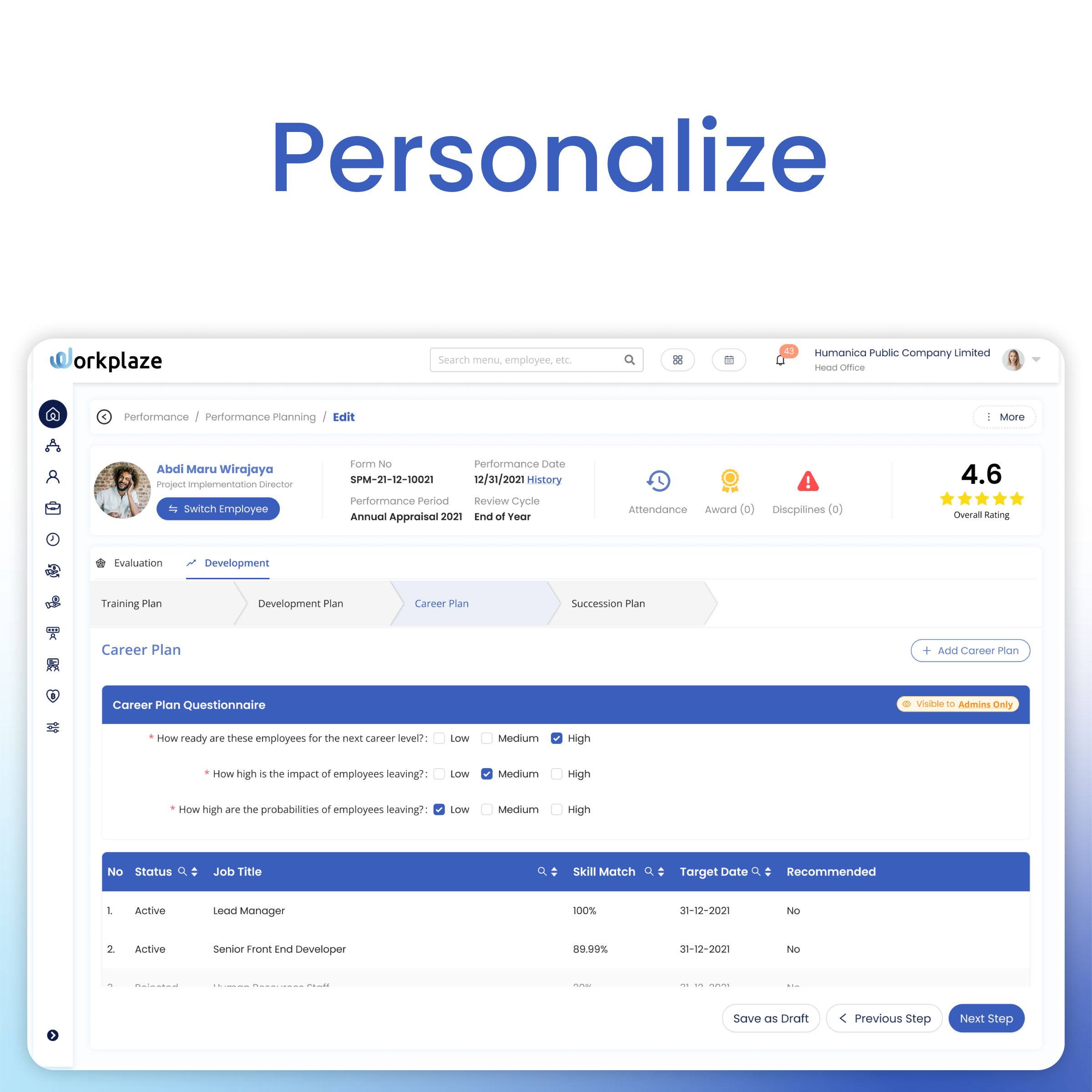 Personalize