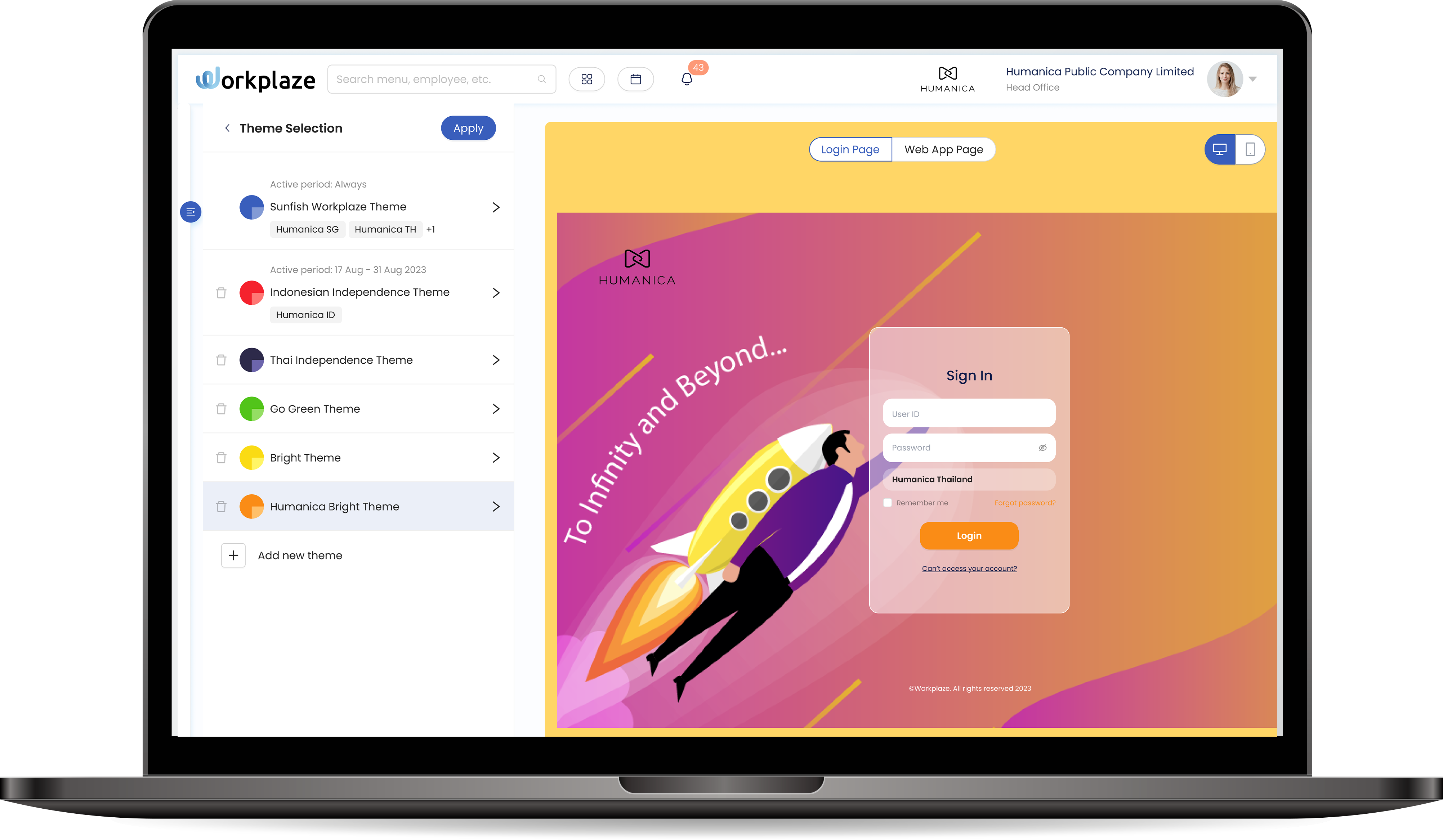 A business man using Workplaze HR Core