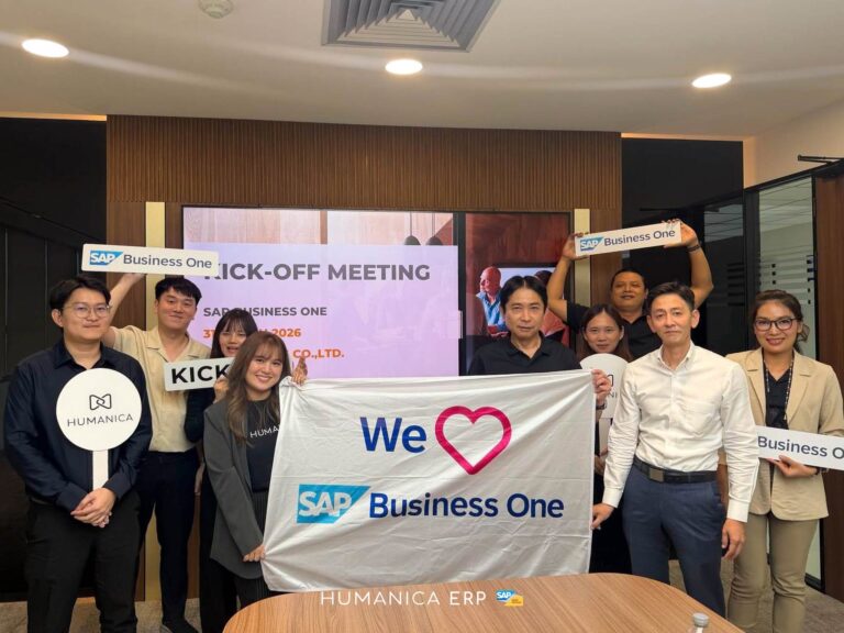 ภาพกลุ่มในกิจกรรมเริ่มโครงการ SAP Business One ของ Taiyo Gases และ Humanica ERP