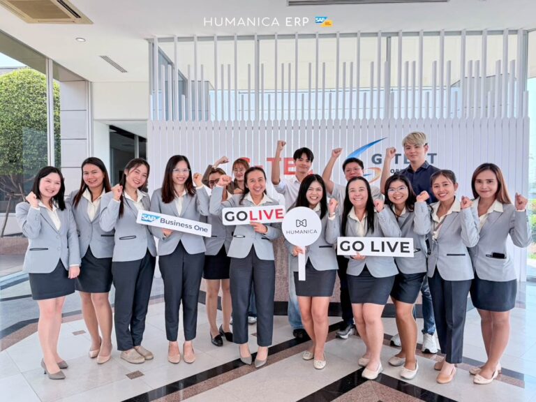 ภาพหมู่ทีม G-TEKT Thailand และ Humanica ERP ร่วมฉลอง Go-live SAP Business One