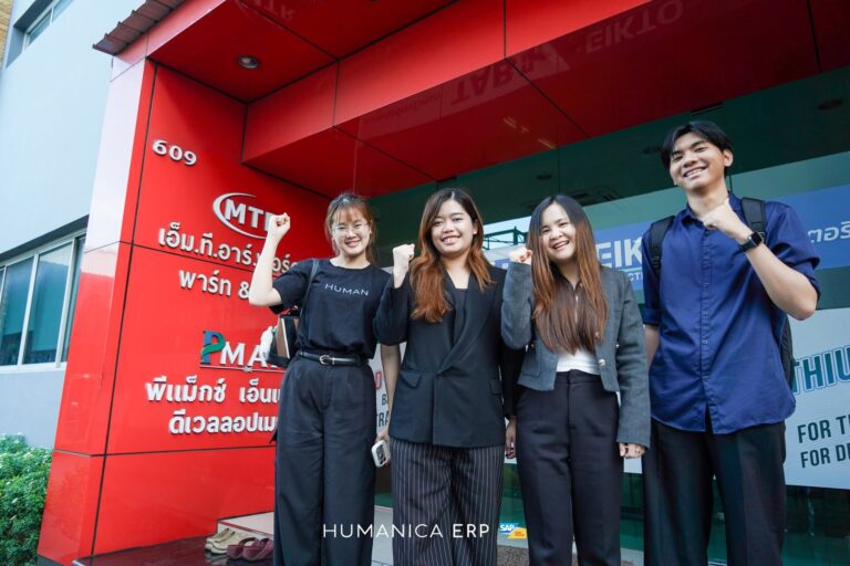 ภาพหมู่ทีม Humanica ที่สถานประกอบการ MTR ในโครงการ SAP Business One